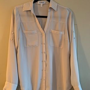 Express Portofino Shirt with gold studs on collar